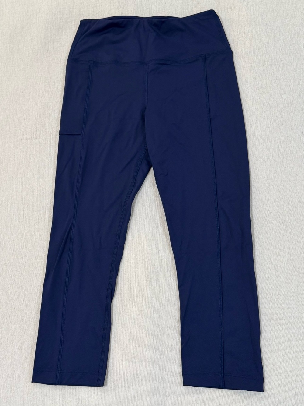 Lands End Navy Blue Chlorine Resistant Swim Leggings High Waisted Capris XS